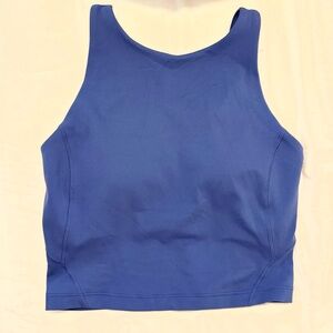 Lululemon align high neck cropped tank top wild indigo purple blue size 2